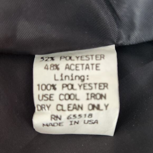 Vintage Patra Column Maxi Skirt Side Slit Crepe Acetate Black Womens Size 18 - Picture 3 of 7